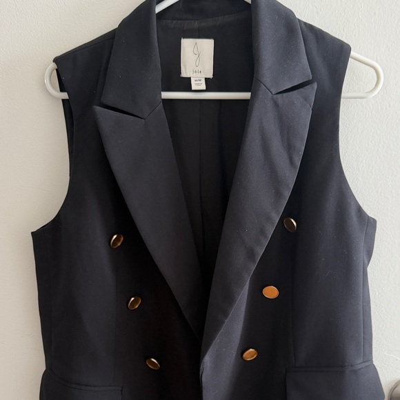 Black Double-Breasted vest - Picture 2 of 4